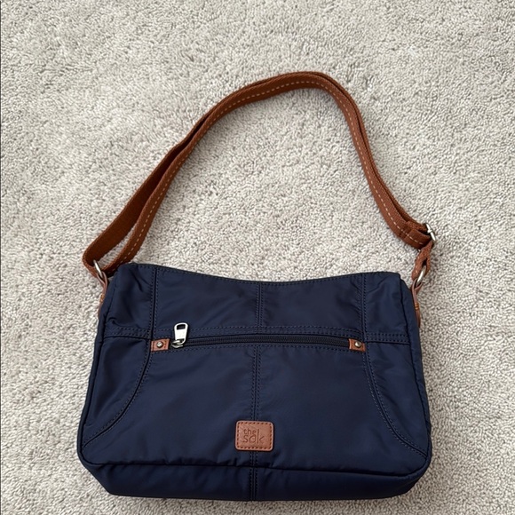 The Sak Esperato Hobo Bag | Navy with Tan Strap - Picture 2 of 11